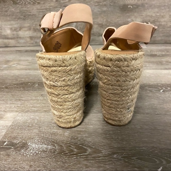 Marc Fisher | Andela Espadrille Wedge Slingback Sandals Light Pink Size 9.5 - Picture 6 of 10